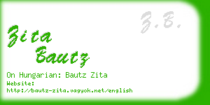 zita bautz business card